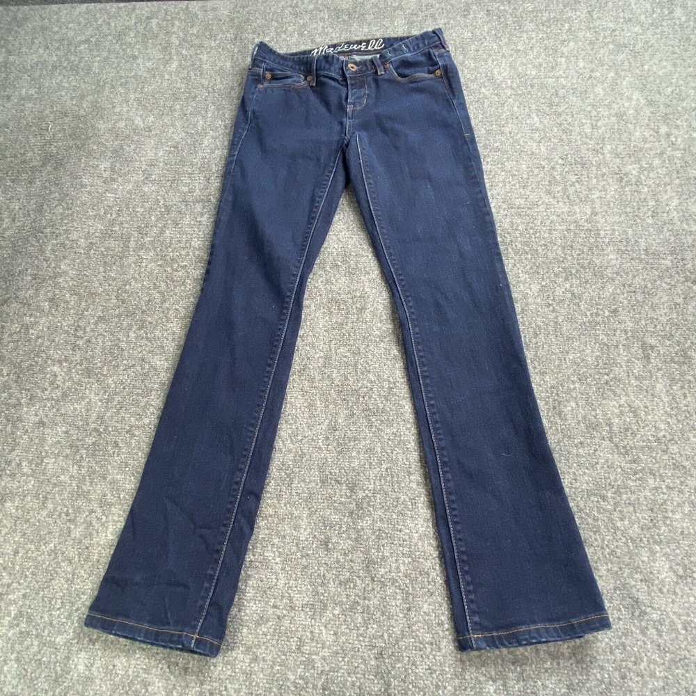 Madewell Rail Straight‎ Jeans Women 28x29.5 Blue Modern Minimalist Distressed